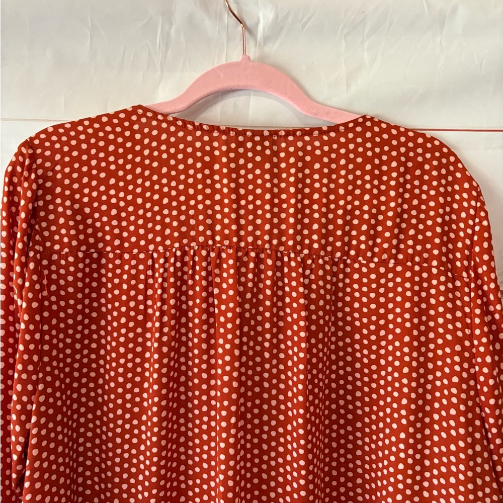 Torrid Red Polka Dot Blouse - Picture 6 of 6